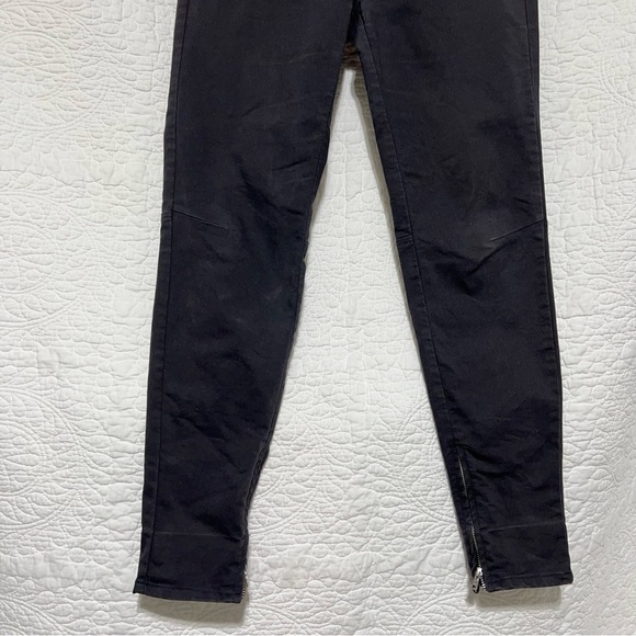 ZARA BASIC Z-Z1975 Zippered Black Denim Pants, Size 8, #189 - Picture 15 of 15